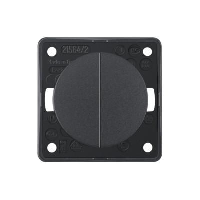 INTERRUPTOR DOBLE ANTRACITA