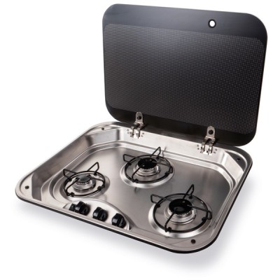 COCINA GAS 3 FUEGOS  570x450x115mm CARBEST