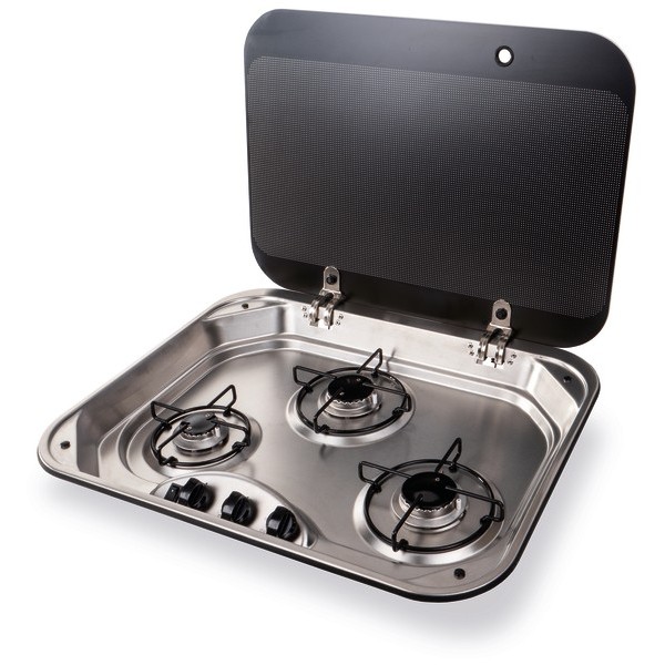 COCINA GAS 3 FUEGOS  570x450x115mm CARBEST