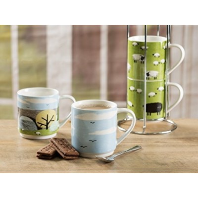 SET 4 TAZAS APILABLES