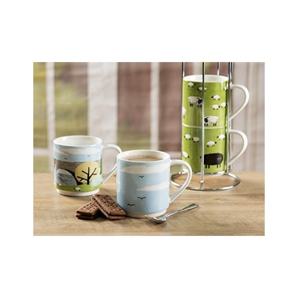 SET 4 TAZAS APILABLES