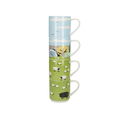 SET 4 TAZAS APILABLES