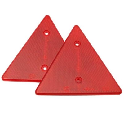 Reflector triangular rojo 156x136mm 2 piezas