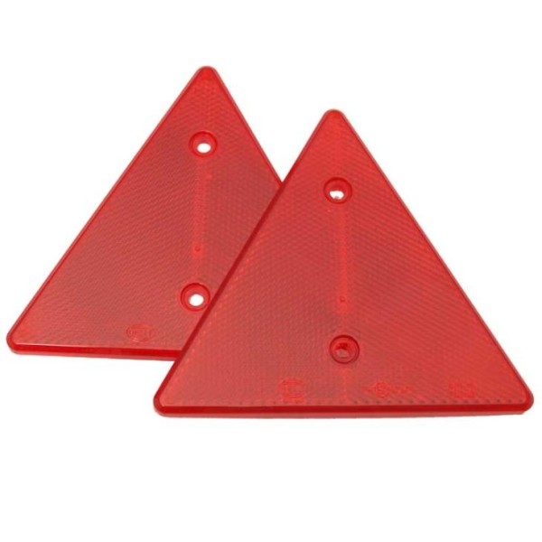 Reflector triangular rojo 156x136mm 2 piezas
