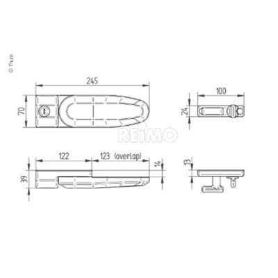 CERRADURA DOBLE SEGURIDAD PARA INTERIOR Y EXTERIOR THULE