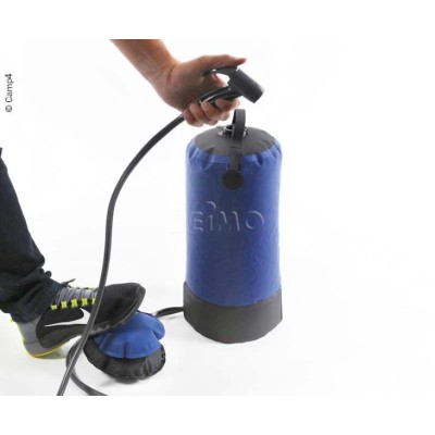 DUCHA DE CAMPING CON DEPOSITO DE AGUA +BOMBA DE PIE