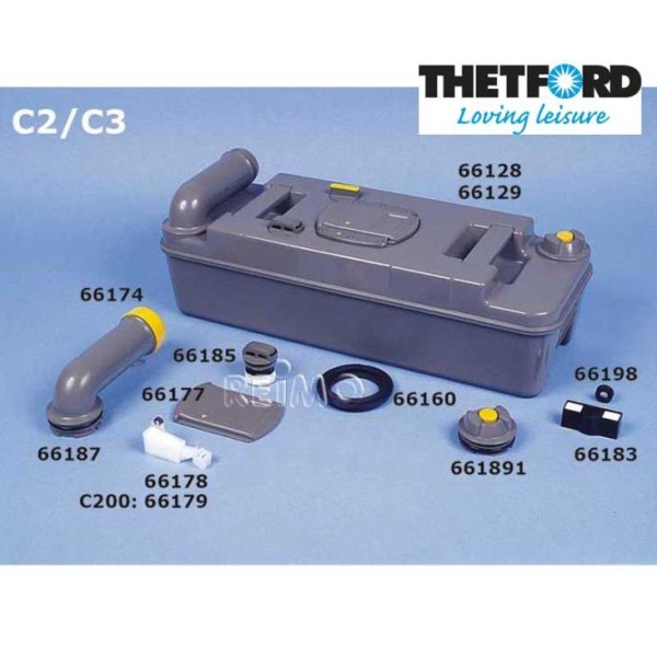 COMPUERTA DE INODORO THETFORD C2, C3, C4 und C200.
