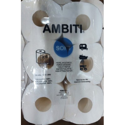 PAPEL HIGIENICO AMBITI PARA SANITARIOS 6 ROLLOS