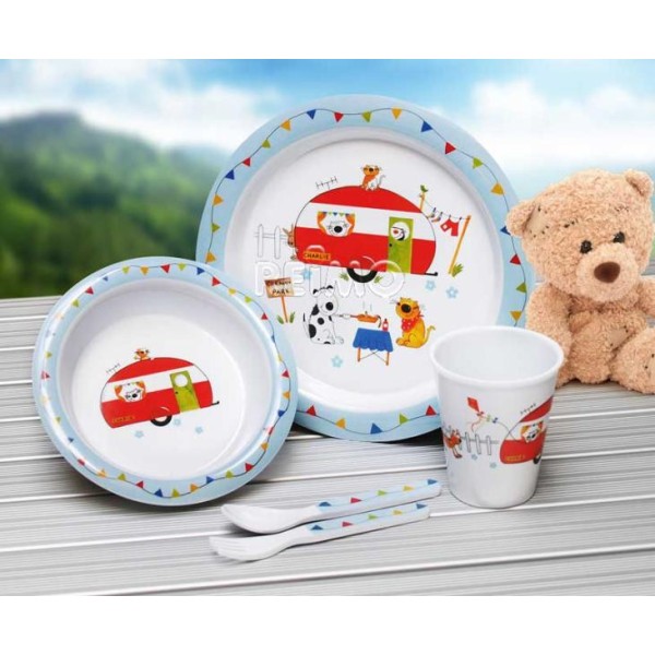 SET DE PLATOS DE NIÑOS CARAVANA