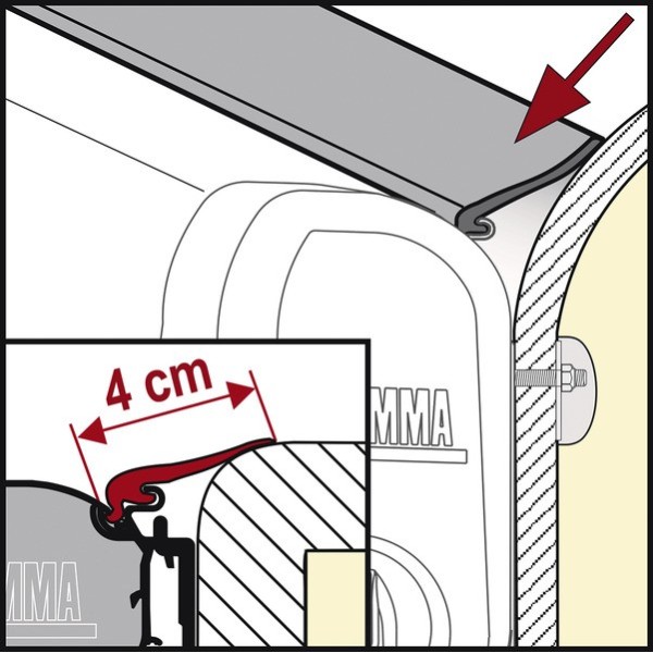 Goma de estanqueidad Fiamma para F45,F50,F55