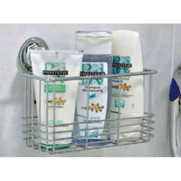 CESTA PARA BAÑO CON VENTOSAS 20X17X11CM