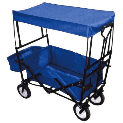 BUGGY, CESTA CON RUEDAS Y TECHO COLOR AZUL