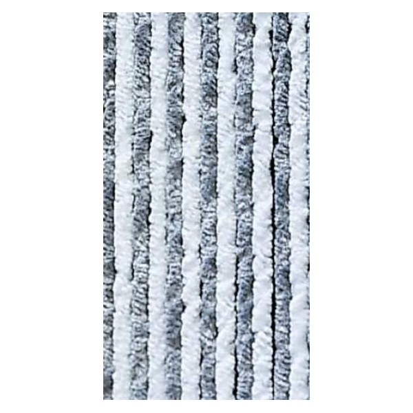 CORTINA CON VELCRO 56x205/ color gris y blanco