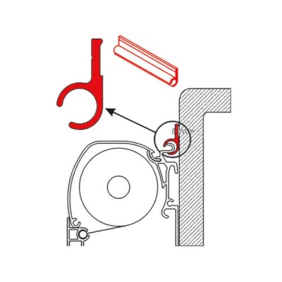 1 CANALON UNIVERSAL  DE ALUMINIO  PARA TOLDILLAS 250CM