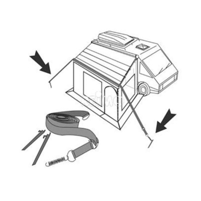 TIE DOWNS CONJUNTO DE BANDA TENSORA 2 CINTAS AJUSTABLES DESDE 300CM