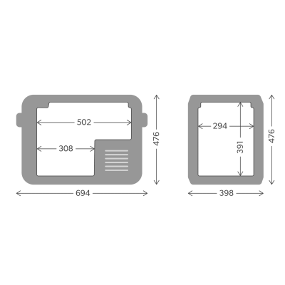 NEVERA DOMETIC COOLFREEZE CFX3 45,12/24/100/240V 46L COMPRESOR