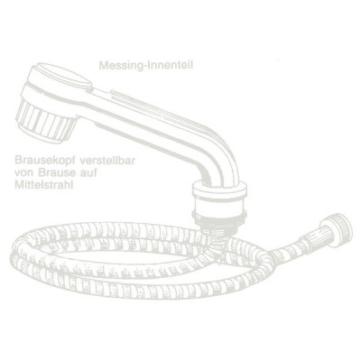 GRIFO DUCHA CARLLETA COLOR BLANCO MANDO /COLOR  CROMO